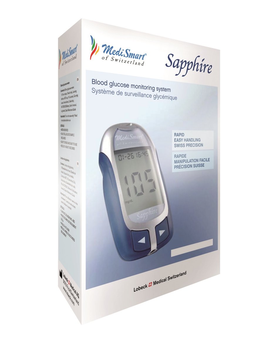 MediSmart® blood glucose meter SAPPHIRE