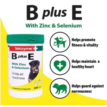 Vetzyme B Plus E Dog Vitamin Tablets With Zinc And Selenium - Image 2